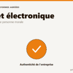 Illustration du cachet électronique qualifié garantissant l'authenticité d'une facture émise par une entreprise