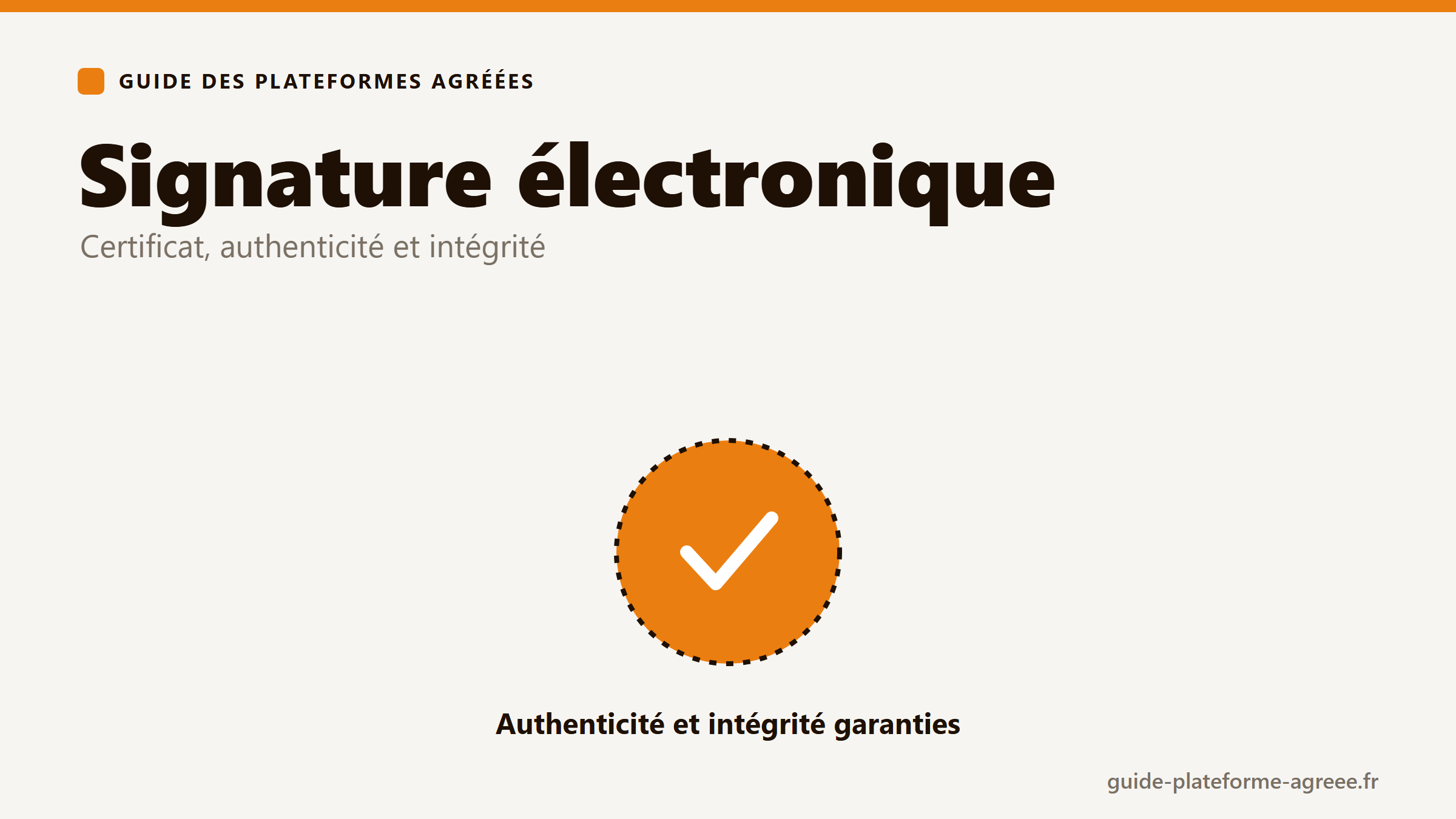 Illustration du certificat et de la signature électronique garantissant l'authenticité d'une facture