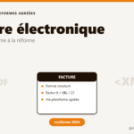 Illustration de la facture électronique, format structuré conforme à la réforme 2026