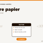 Illustration de la facture papier, non structurée, à remplacer par la facture électronique