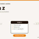 Illustration du ticket Z, clôture de caisse journalière utilisée pour l'e-reporting