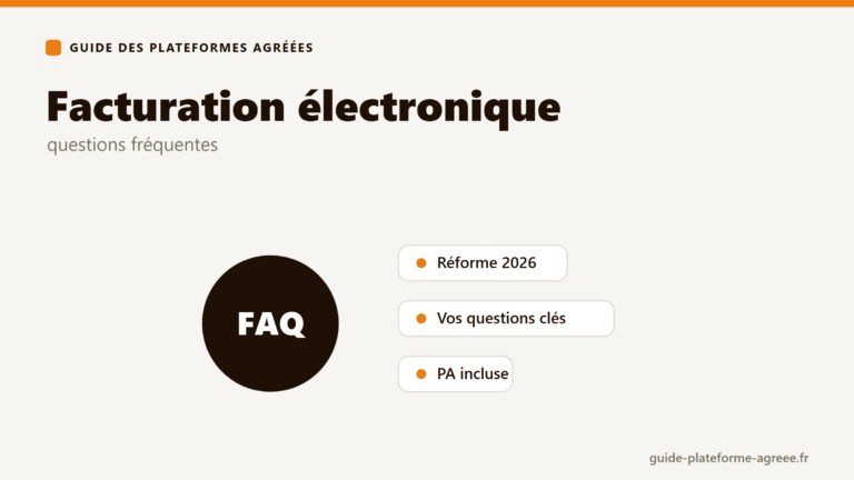Questions frequentes sur la facturation electronique et les plateformes agreees en 2026